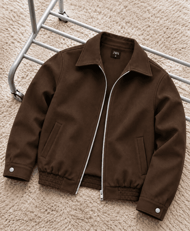 Coffee Harrington Jacket